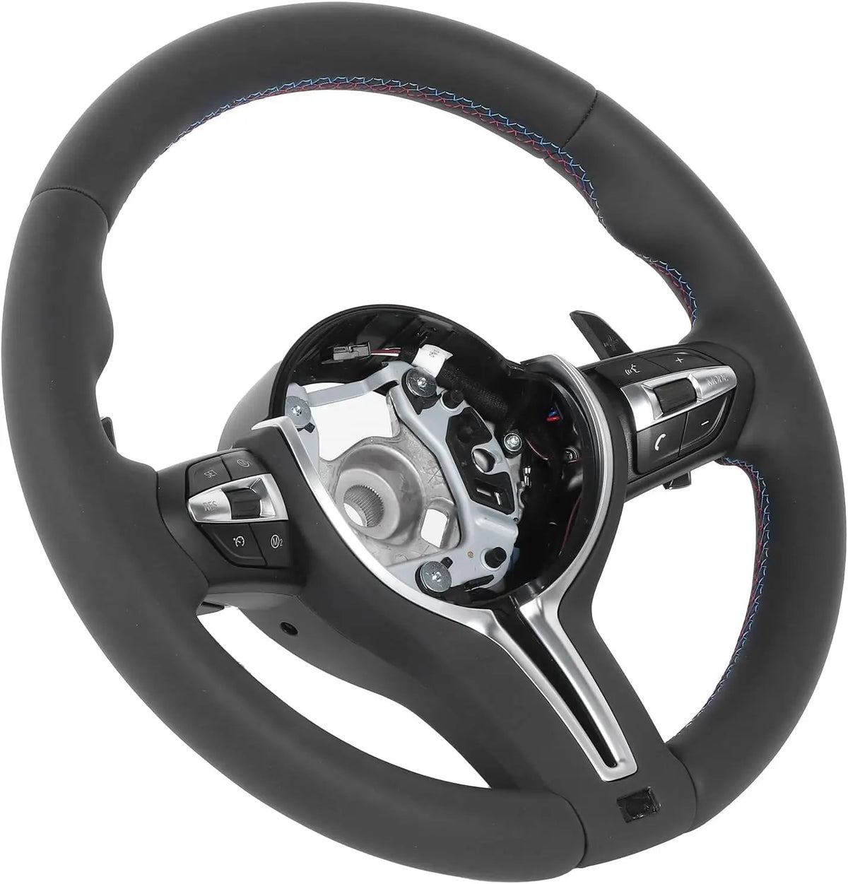 Volante Deportivo de Cuero con Levas para BMW Serie 3 E90 E92 E87 E84